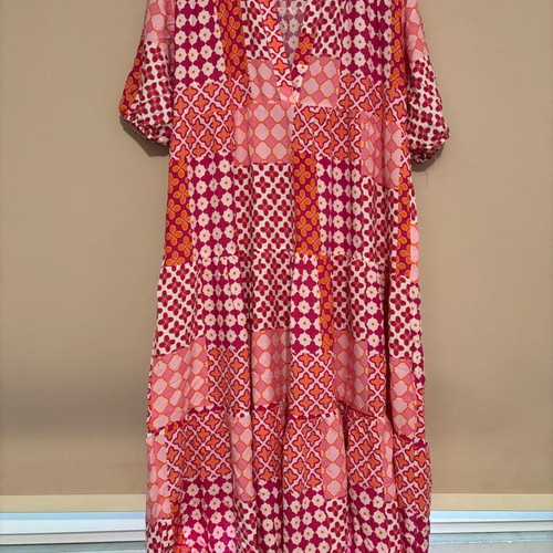 Trendyol dress airy viscose size 38 like new, white and pink
