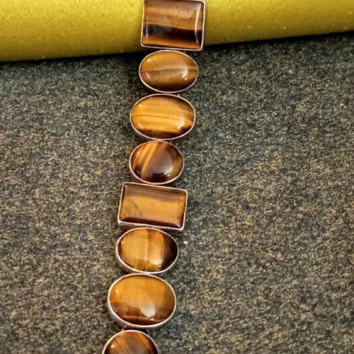 Silver bracelet 925 with tiger's eye like new