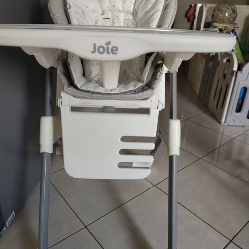 Joie baby high chair, white and grey