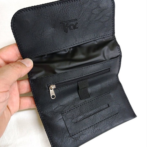 Tobacco pouch new with magnetic clasps and zipper compartment