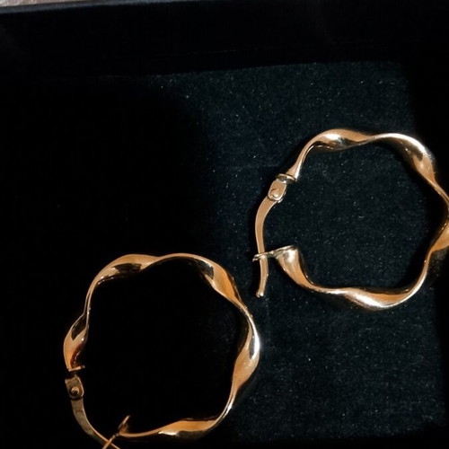 Gold Earrings 585 new