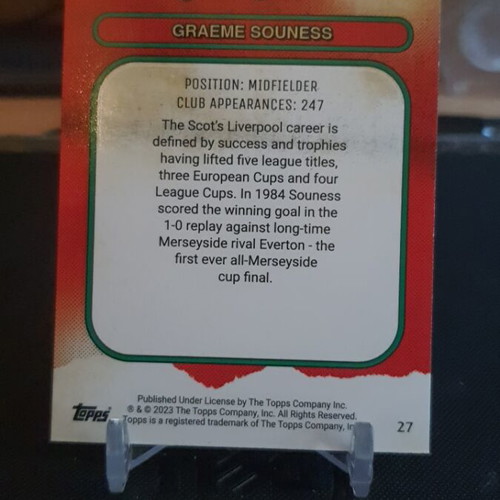 Topps Liverpool Team Set 2023-24 Graeme Sounes The Mighty Reds cracked ice, like new