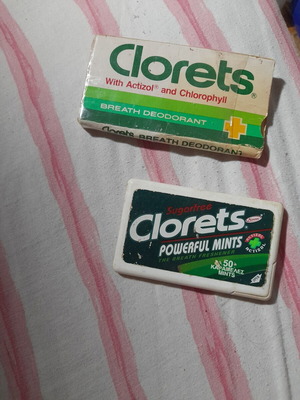 Clorets collectible gum and candy packs used, 90s