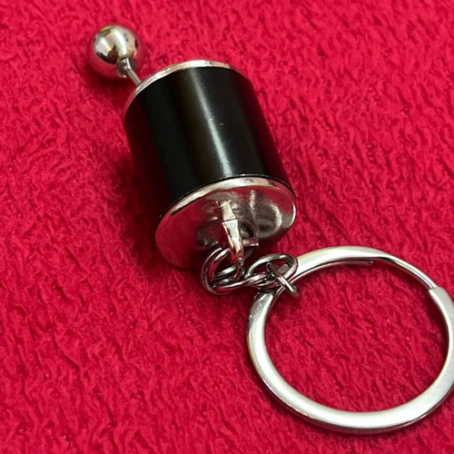 Car shifter keyring 6-speed black, new