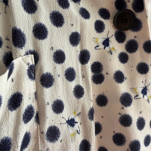 Anna Glover x H&M Polka Dot & Bee Print Summer Blazer Size S like new