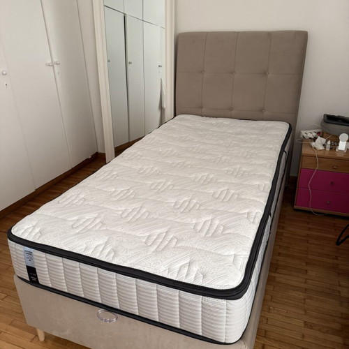 Istikbal bed with mattress and storage, 100x200cm