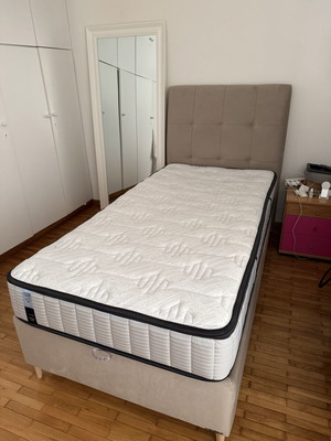Istikbal bed with mattress and storage, 100x200cm