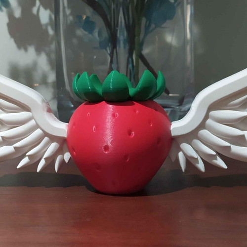Celeste Angel Strawberry 3D printed figure new, decorative 25 cm