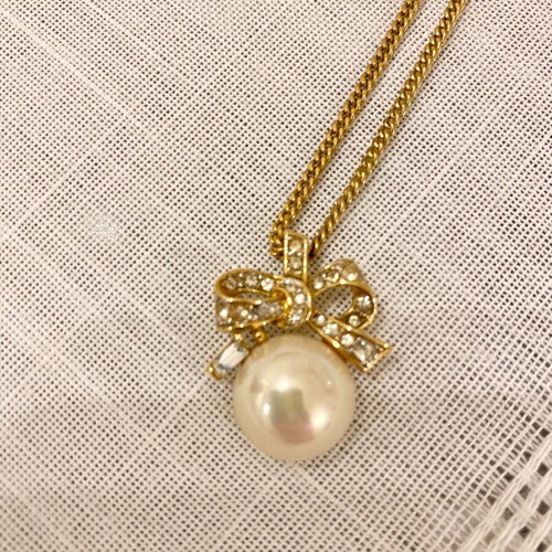 Ninna Ricci necklace and pendant set new, pearl and diamond steel