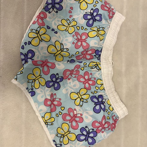 Women's summer shorts with colorful butterflies, like new, size S/M