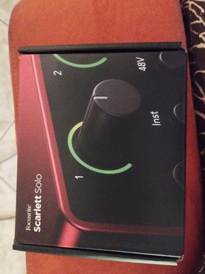 Focusrite Scarlett Solo recording system like new with microphone and headphones