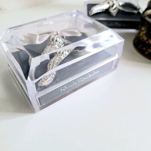 Renato Balestra keychains new, set of 3, black and white