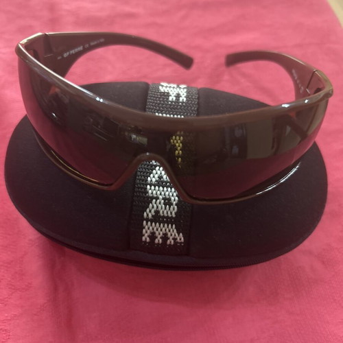 Vintage Gianfranco Ferré sunglasses with brown shield lenses, used