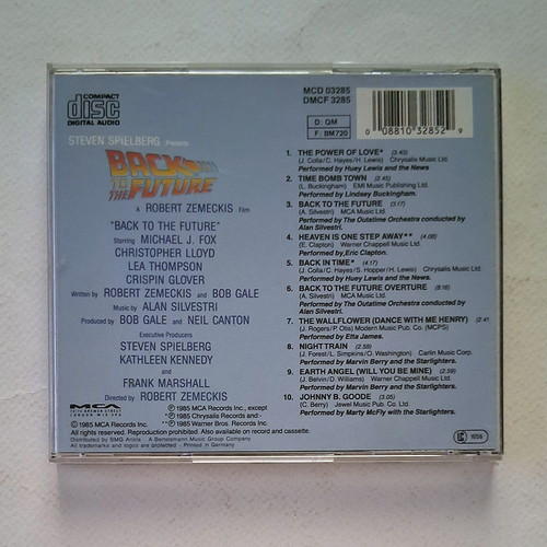 Back To The Future Soundtrack CD used, rock