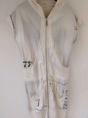 Diesel long sleeveless hoodie with zipper, 100% cotton, like new