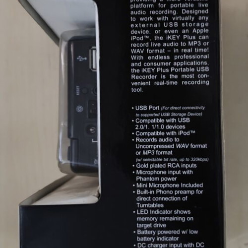 iKEY Plus Portable USB Recorder new, MP3 & WAV