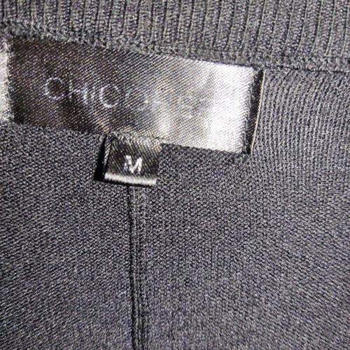 Long-sleeve elastic blouse used, black, size M