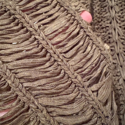 Women's knitted sweater used, khaki, 80% cotton 20% acrylic, size M