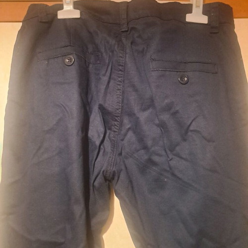 Dark blue pants used, size 44, slim fit