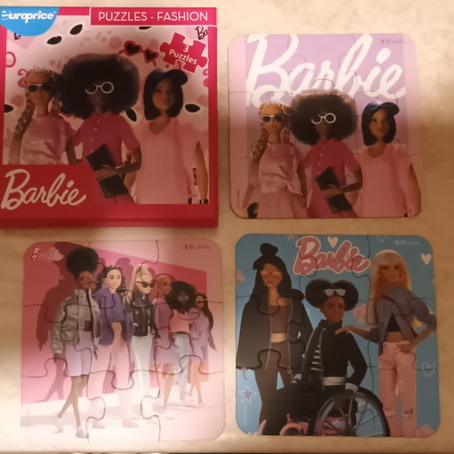 Barbie 3 Fashion Puzzles New Mattel 2022