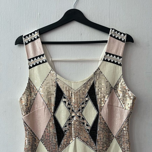 Holly Bracken dress with sequins size M like new, white