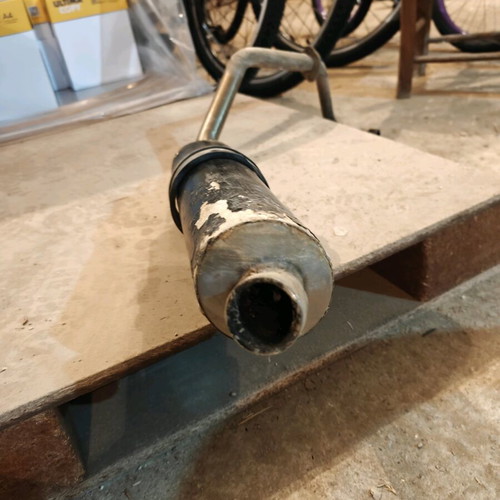 Race Tech exhaust used, no dents, needs painting