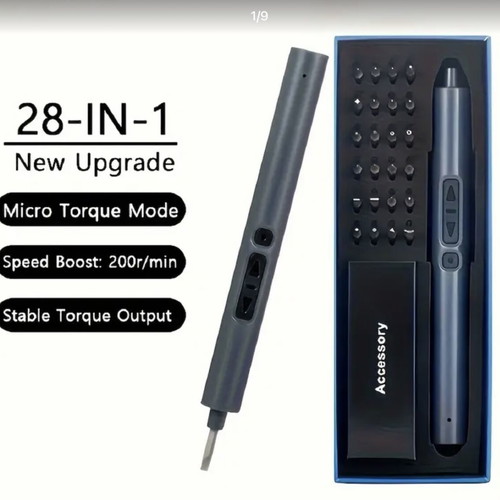 Electric screwdriver 200rpm length 17.8cm lithium battery USB-C new