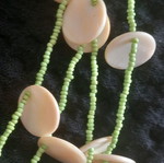 Necklace with beads and shell