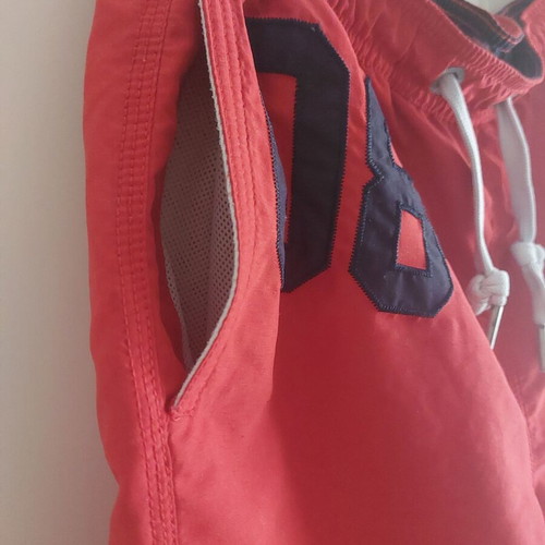 Superdry swim shorts size S like new, red, elastic waist
