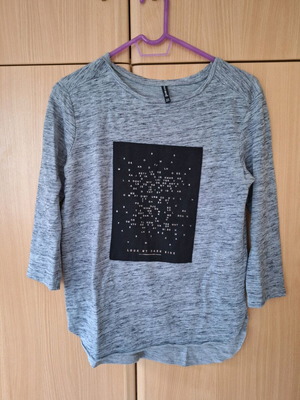 Stradivarius 3/4 blouse used, gray, size M