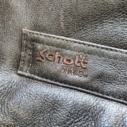 Schott NYC B-3 Bomber Jacket new, men's leather, size L, brown