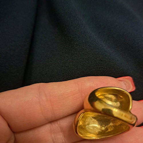 Steel ring gold color new
