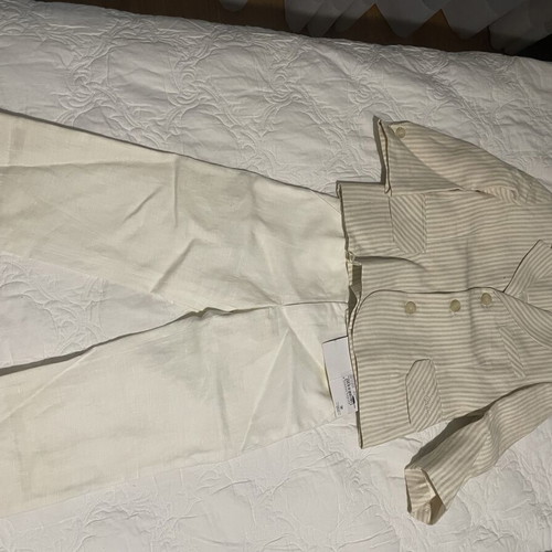 Pierre Cardin linen boys' suit, size 2, 92 cm, beige