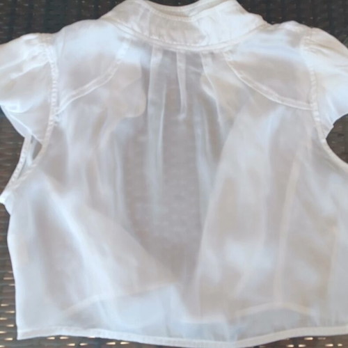 Raxevsky white crop top blouse size M like new