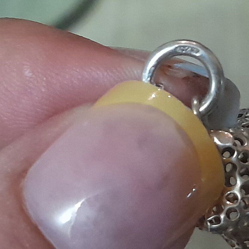 LARGE PENDANT 2.2 X 1.8 CM. STERLING SILVER 925 WITH CHAIN