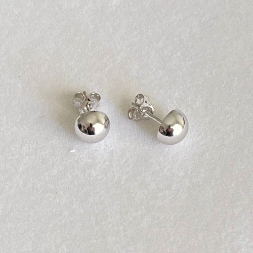 White 14k ball earrings like new