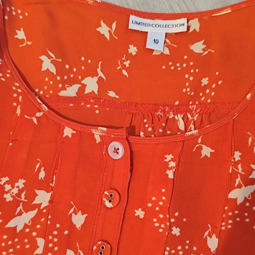 Marks & Spencer silk blouse size S new, coral color