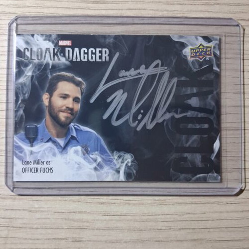 Lane Miller as Officer Fuchs Cloak Dagger Marvel autograph card Upper Deck