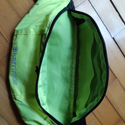 Karrimor waist bag used, neon yellow and green