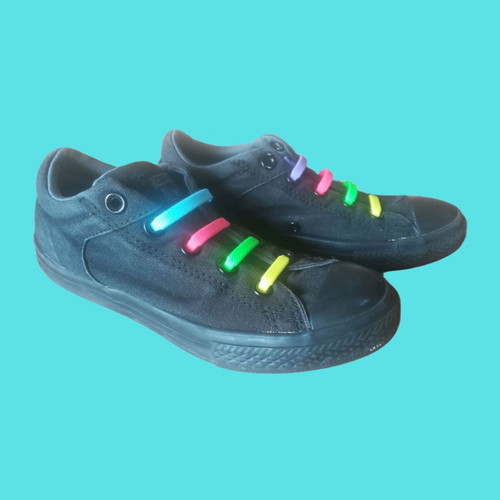 Converse Chuck Taylor Canvas shoes size 34 used with colorful silicone laces
