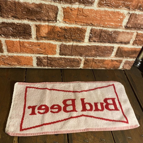 Bud Beer bar towel used, vintage