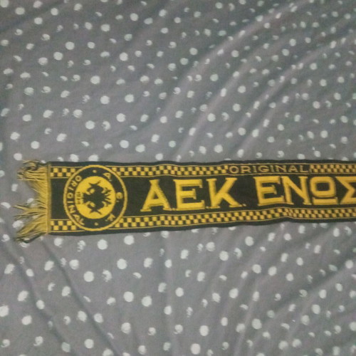 Vintage AEK Enosi collectible scarf used