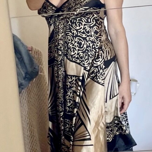 New Look silk satin asymmetric dress S-M like new