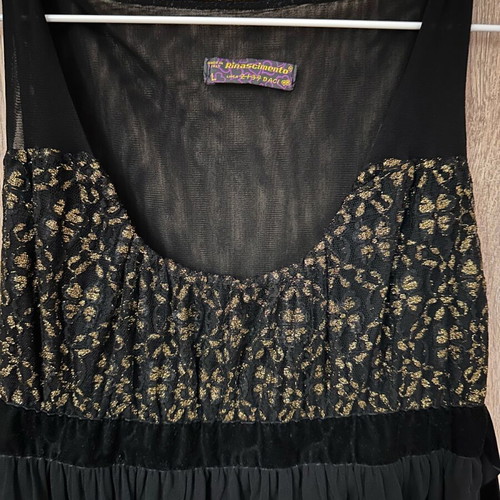 Rinascimento black evening dress like new with velvet belt