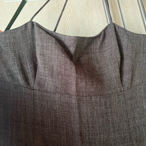 Midi dress khaki XS with crisscross back like new