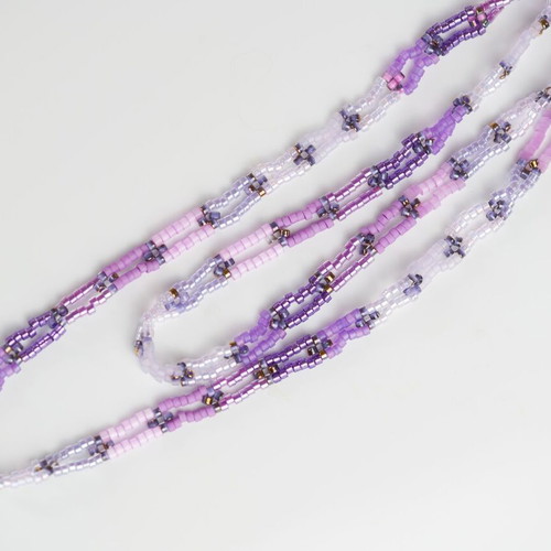 Delica Beaded Necklace made to order, soft pink-purple