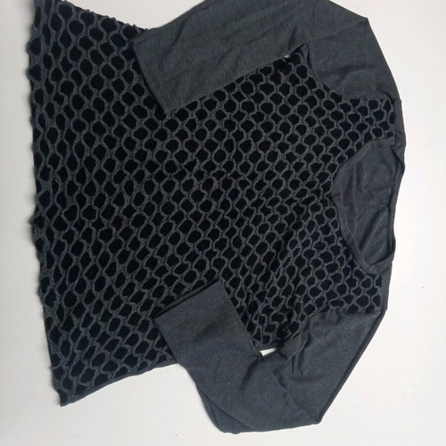 Thin wool blend blouse 13% with herringbone pattern, like new, size XL