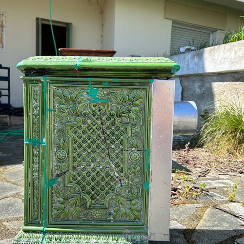 Porcelain stove used antique