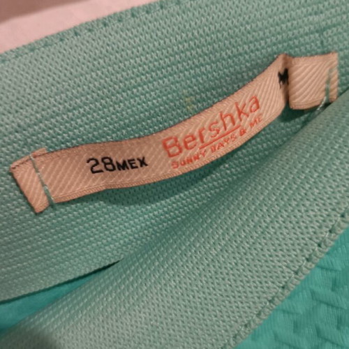 Bershka mini skirt turquoise like new, size M