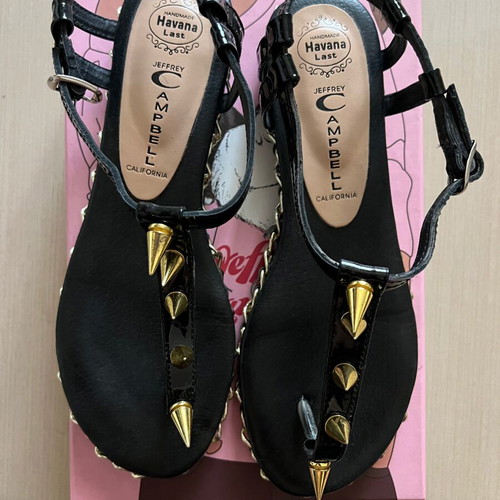 Jeffrey Campbell leather sandals size 39 with studs, like new